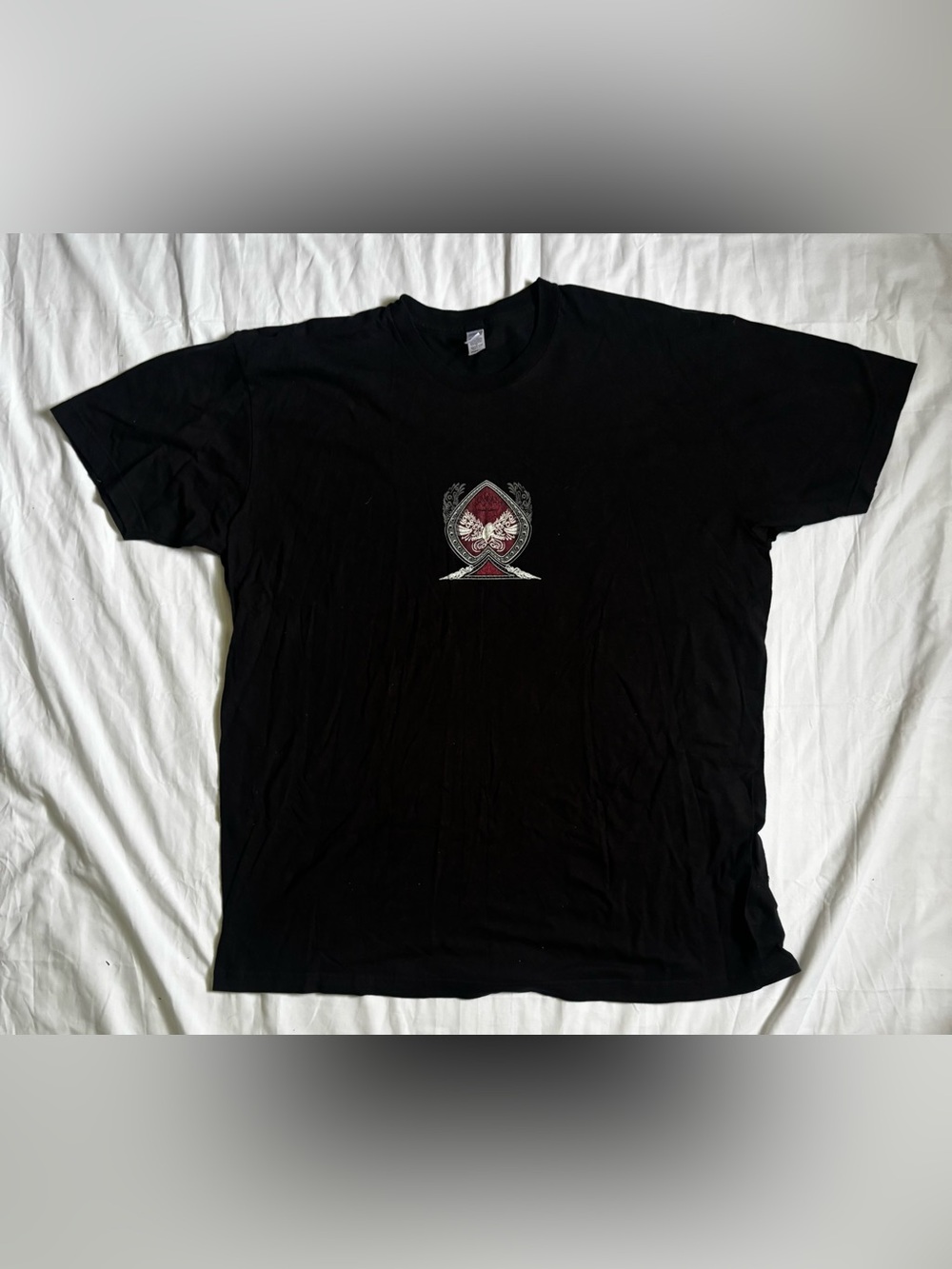 American Appreal Peacock Heart Graphic Tee in Black Sz 2XL